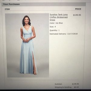 David’s Bridal bridesmaid dress